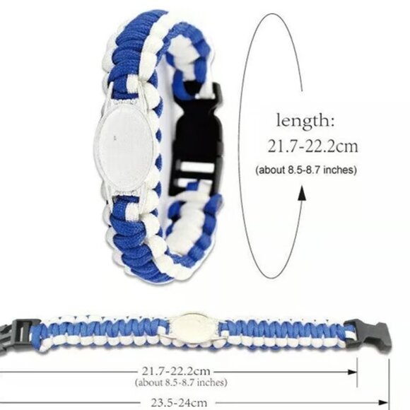 MLB NY New York Mets Baseball Orange and Blue Women's Paracords Bracelet - Picture 4 of 4